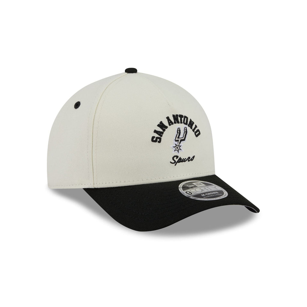 San Antonio Spurs Arched Graphic Chrome White 9FORTY M-Crown A-Frame Snapback Hat