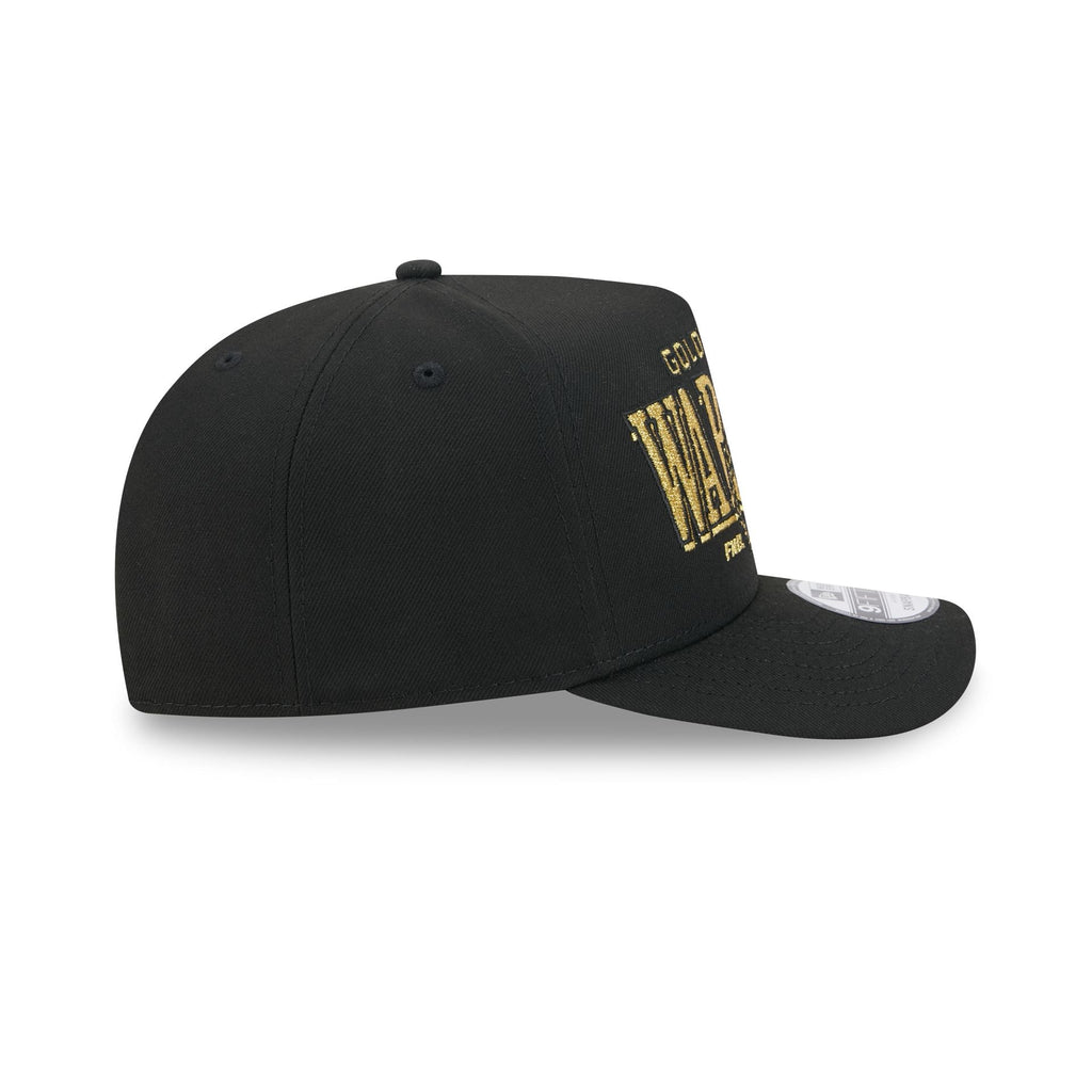 Golden State Warriors Gold Laurel Black 9FIFTY A-Frame Snapback Hat