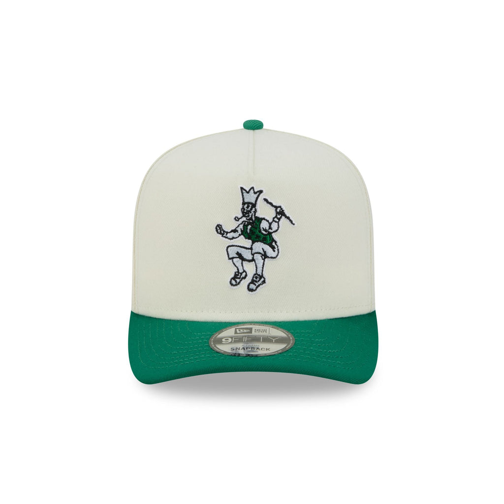 Boston Celtics Statement Back Chrome White 9FIFTY A-Frame Snapback Hat