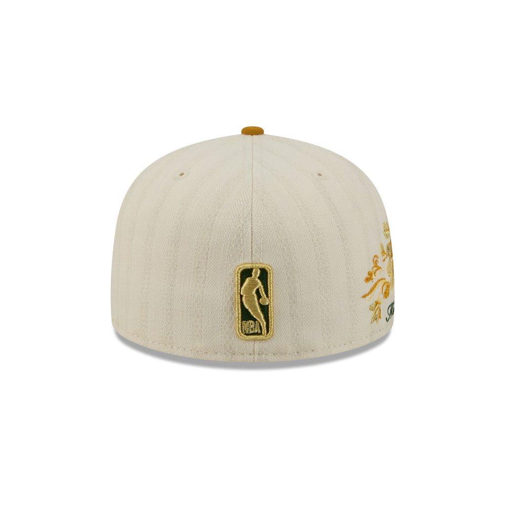 Milwaukee Bucks Chrome Herringbone 59FIFTY Fitted Hat
