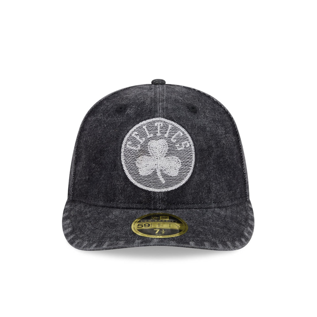 Boston Celtics Black Denim Low Profile 59FIFTY Fitted Hat
