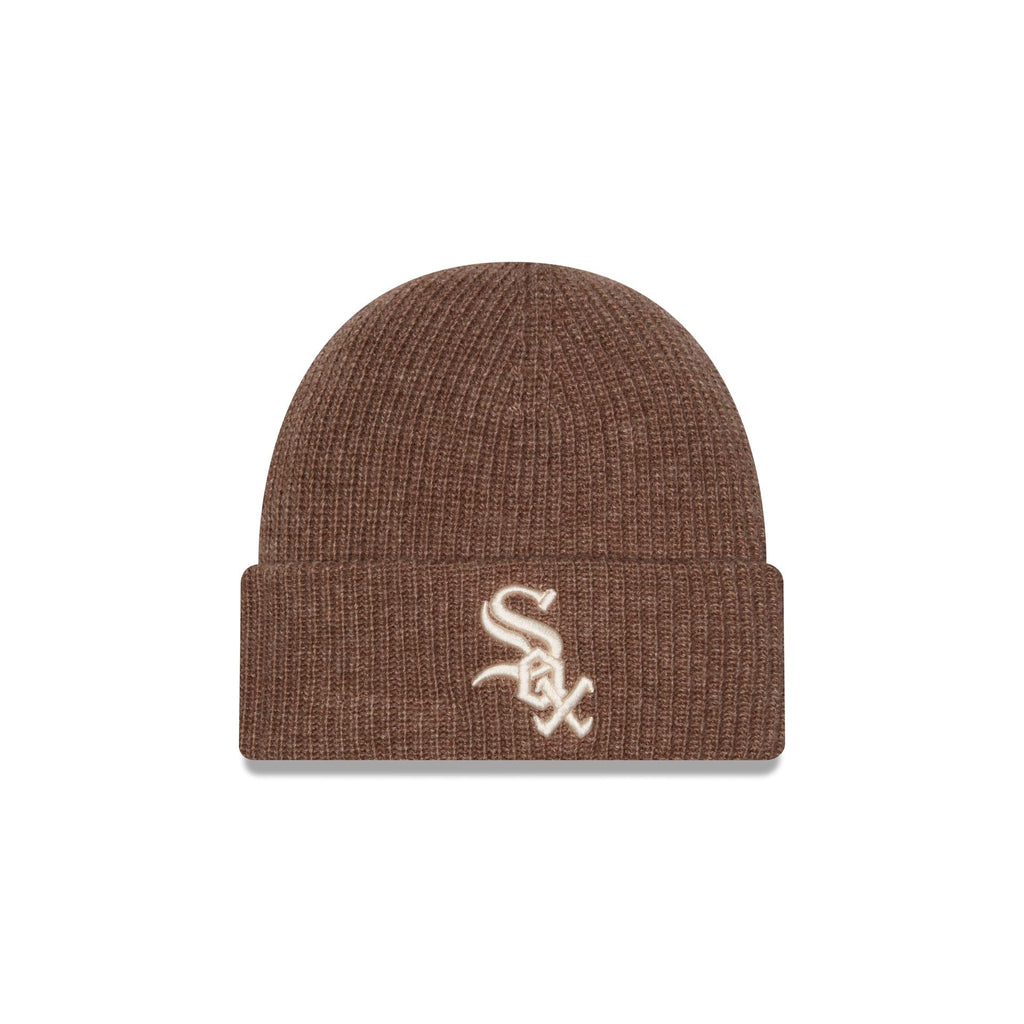 Chicago White Sox Woolen Tan Short Cuff Knit Beanie Hat