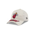 Miami Heat Stone 9FORTY A-Frame Unstructured Cut-Off Visor Snapback Hat