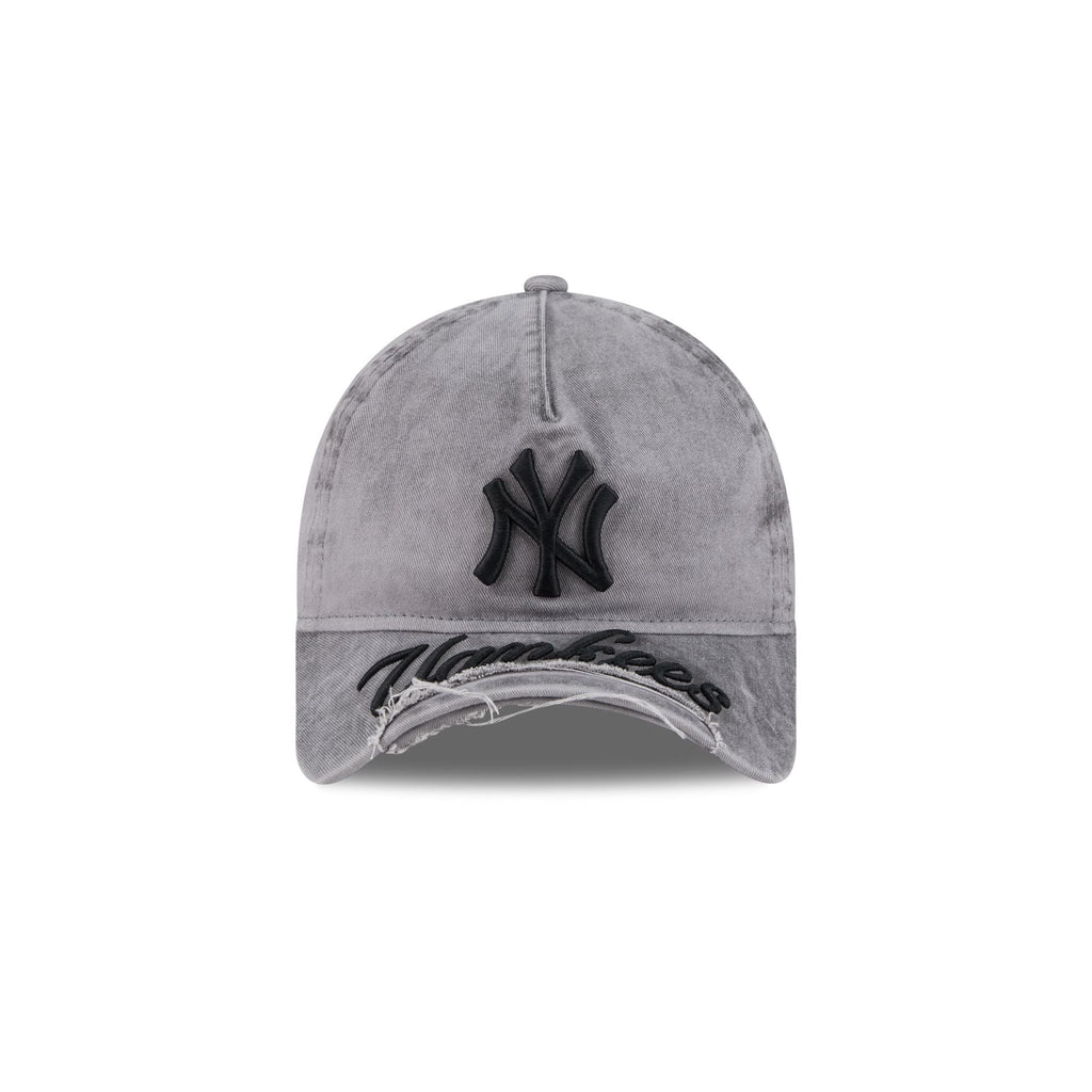 New York Yankees Tonal Gray 9FORTY A-Frame Unstructured Cut-Off Visor Snapback Hat