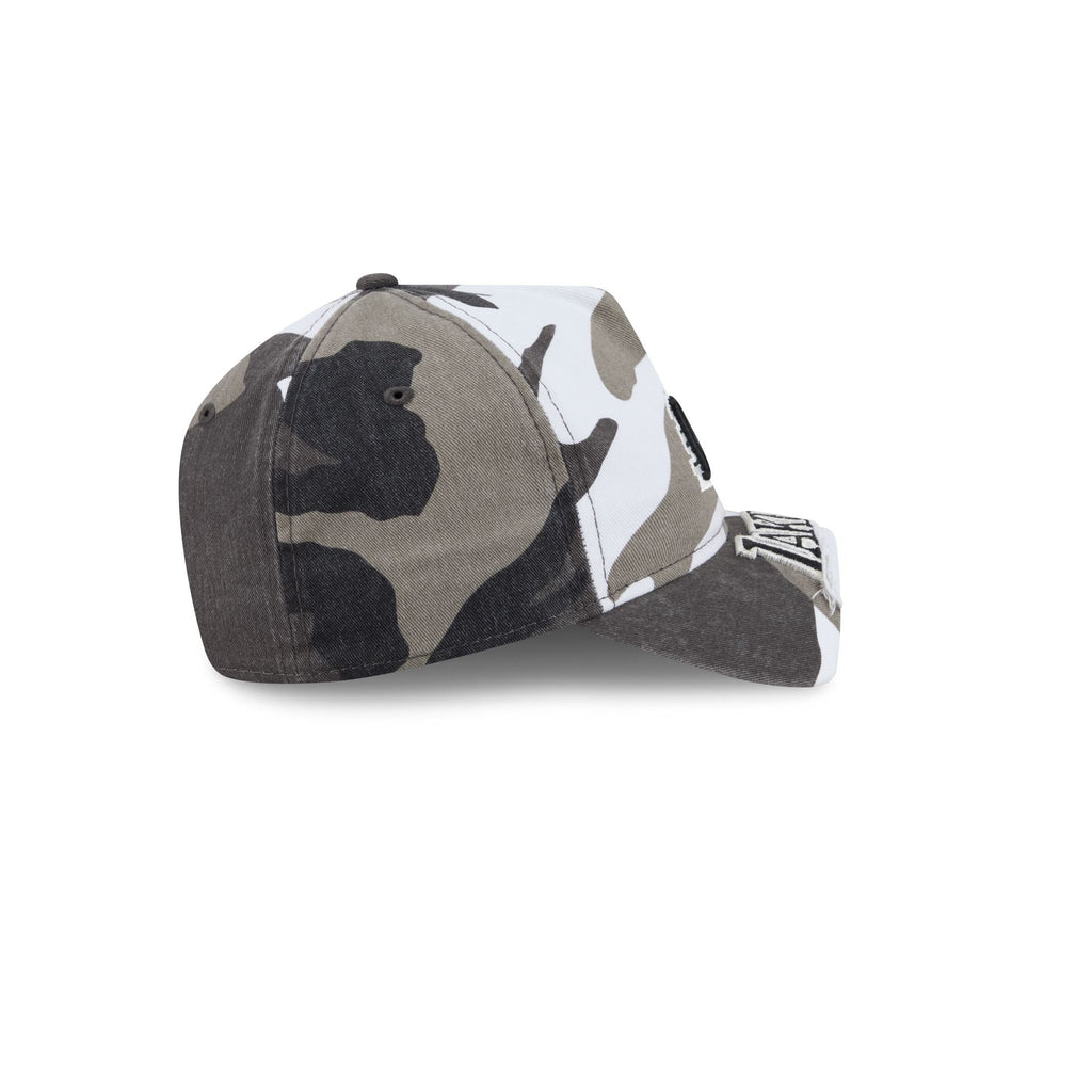 Los Angeles Lakers Washed Camo 9FORTY A-Frame Unstructured Cut-Off Visor Snapback Hat