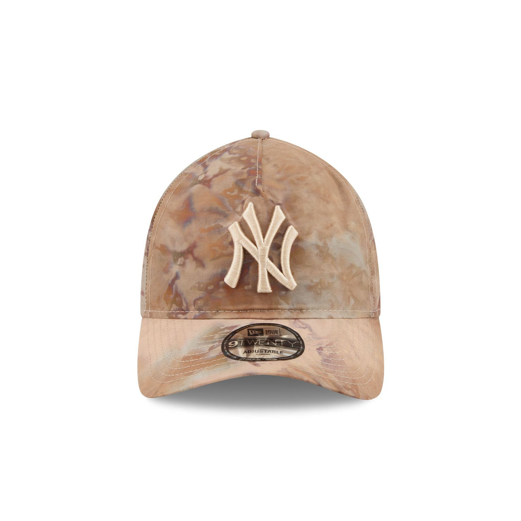 New York Yankees Washed Nylon Brown 9TWENTY A-Frame Adjustable Hat