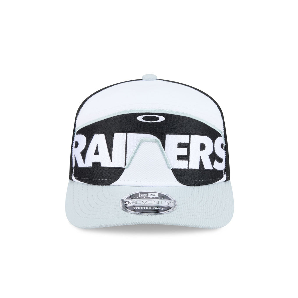 Oakley x Las Vegas Raiders Sunglasses Split Panel 9SEVENTY Stretch-Snap Hat