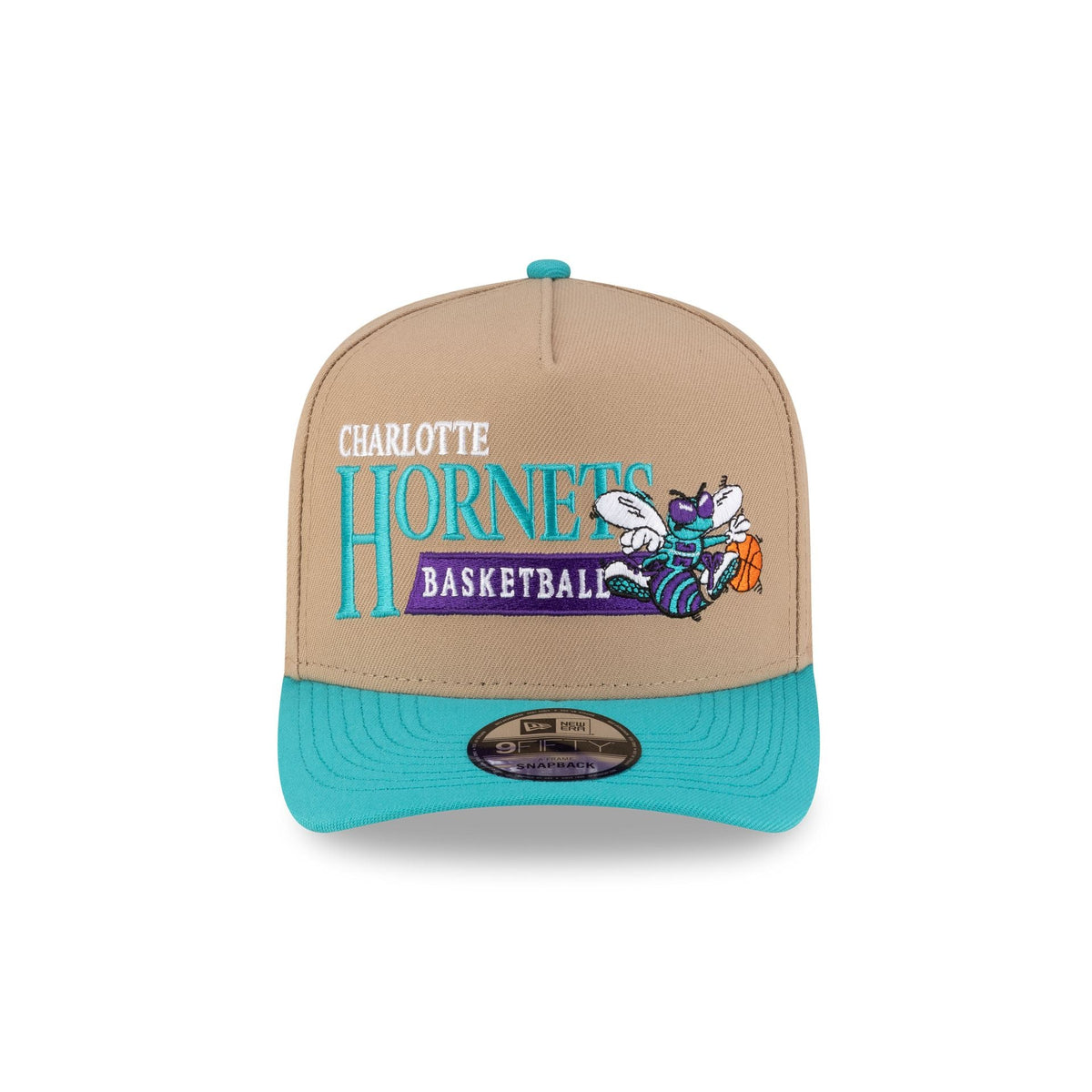 Charlotte Hornets 1988-2002 Hardwood Classics Liner Camel 9FIFTY A-Frame Snapback Hat