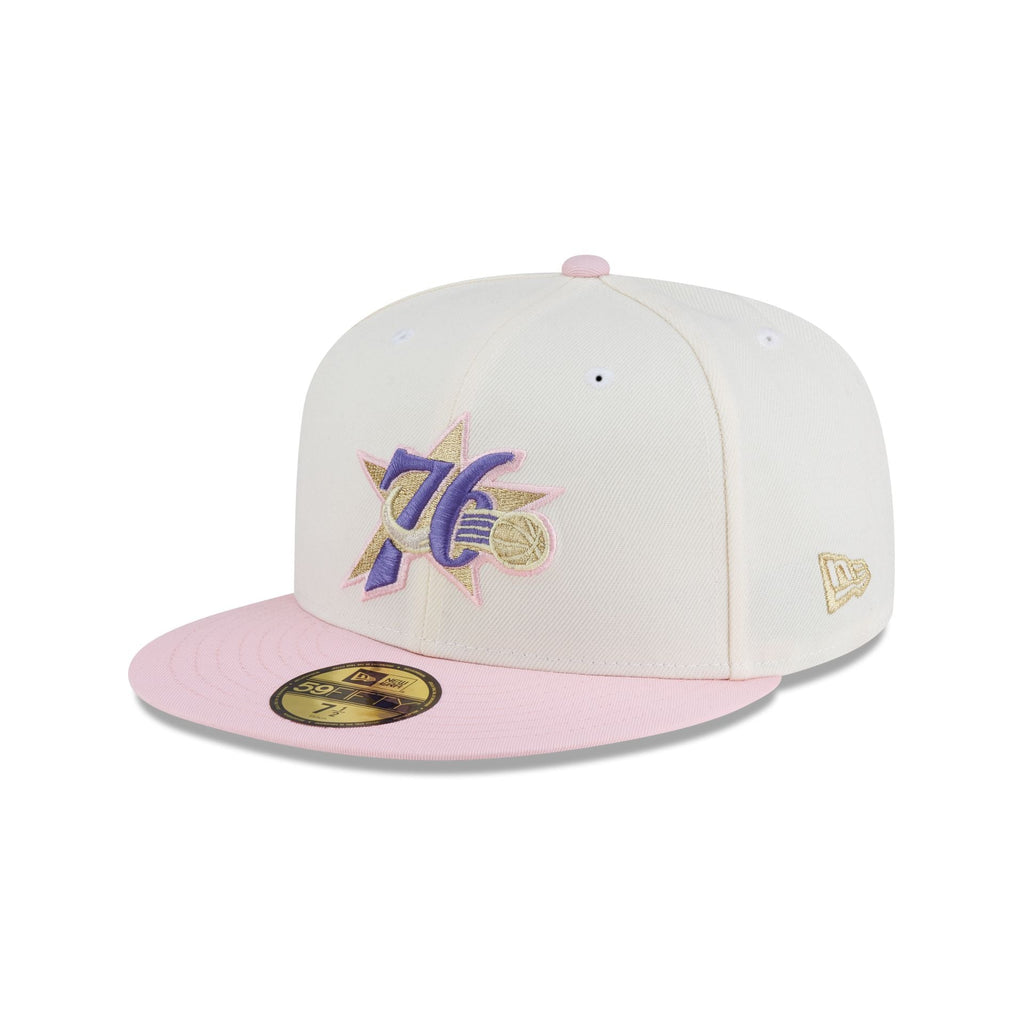 Just Caps Chrome Pink Philadelphia 76ers 59FIFTY Fitted Hat
