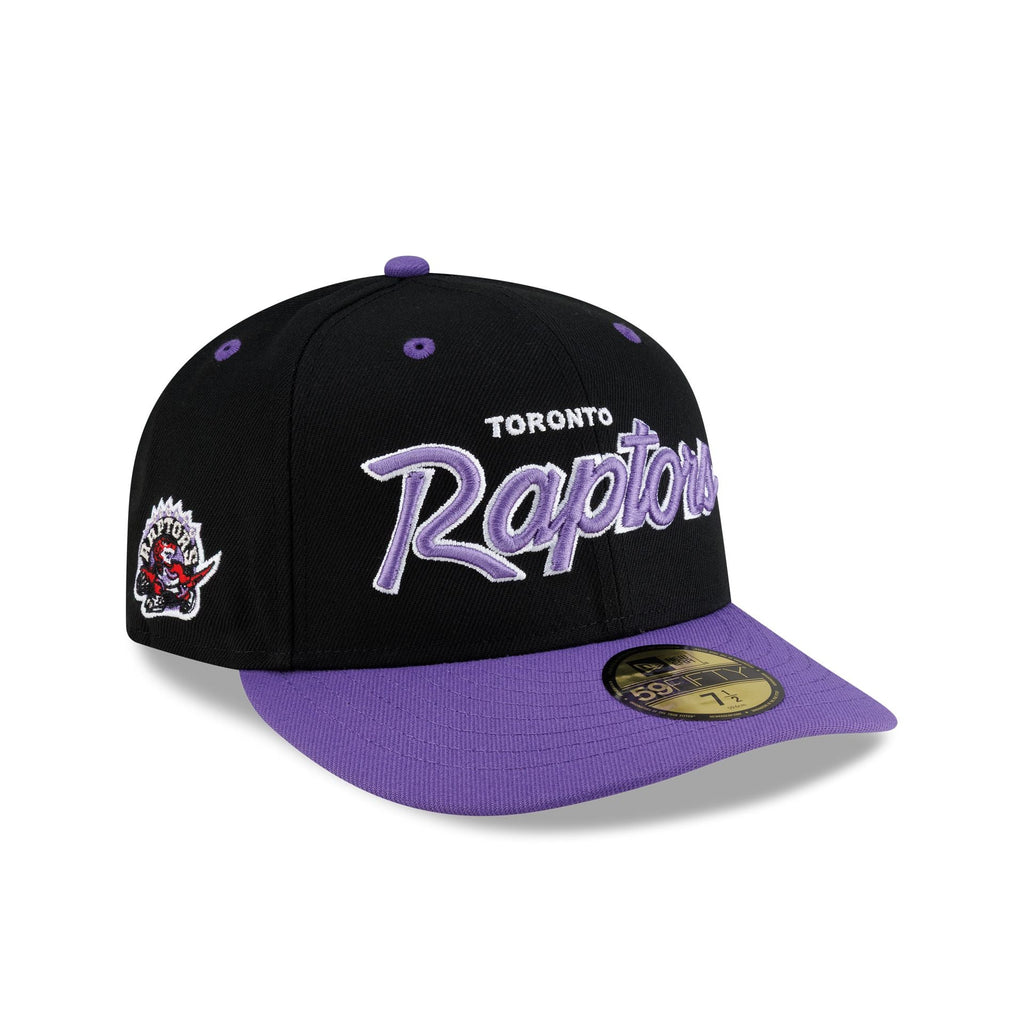 Toronto Raptors Hardwood Classics 90s Script 59FIFTY Fitted Hat