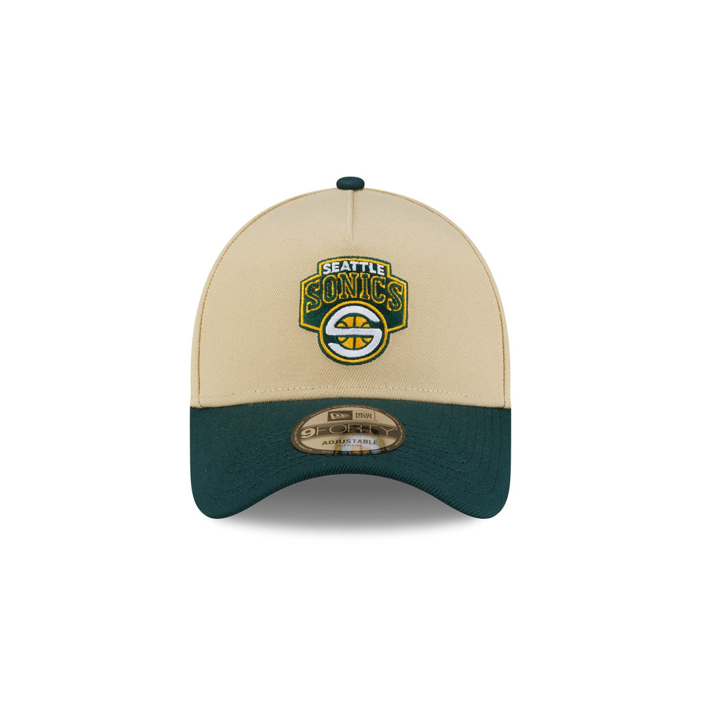 Seattle SuperSonics Hardwood Classics 2000s Gold 9FORTY A-Frame Snapback Hat