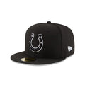 Indianapolis Colts Black & White 59FIFTY Fitted Hat