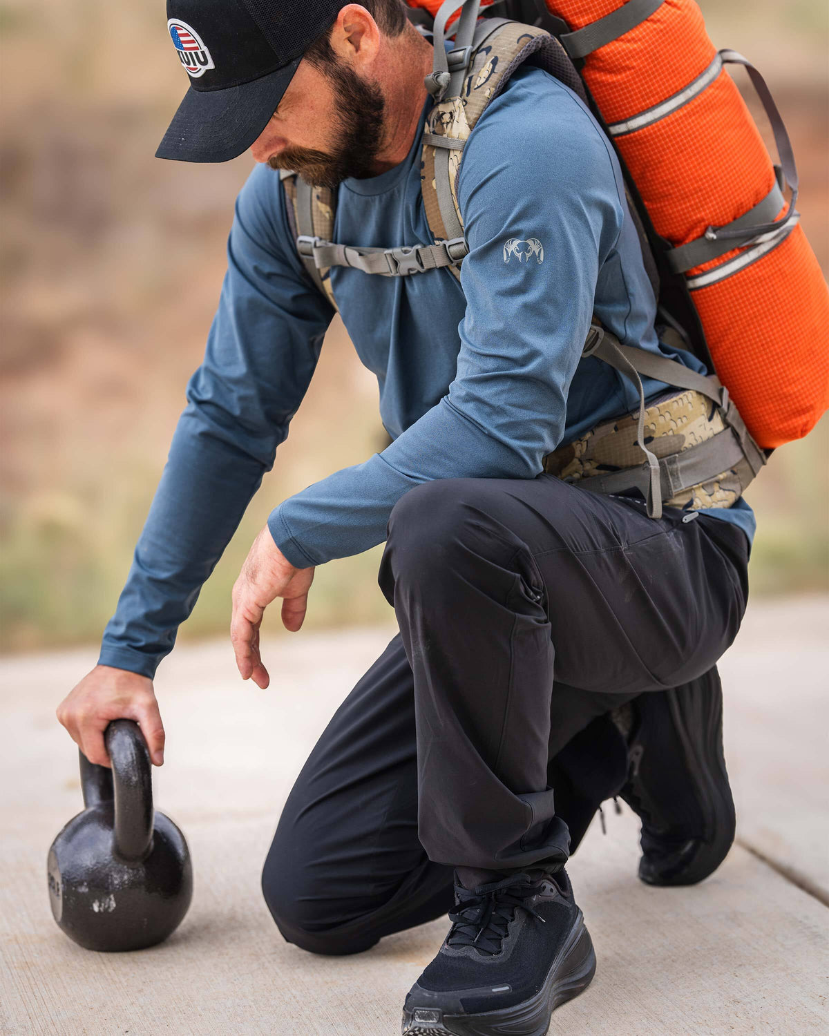 TrailTrainer LS Crew | Dark Iron Tonal