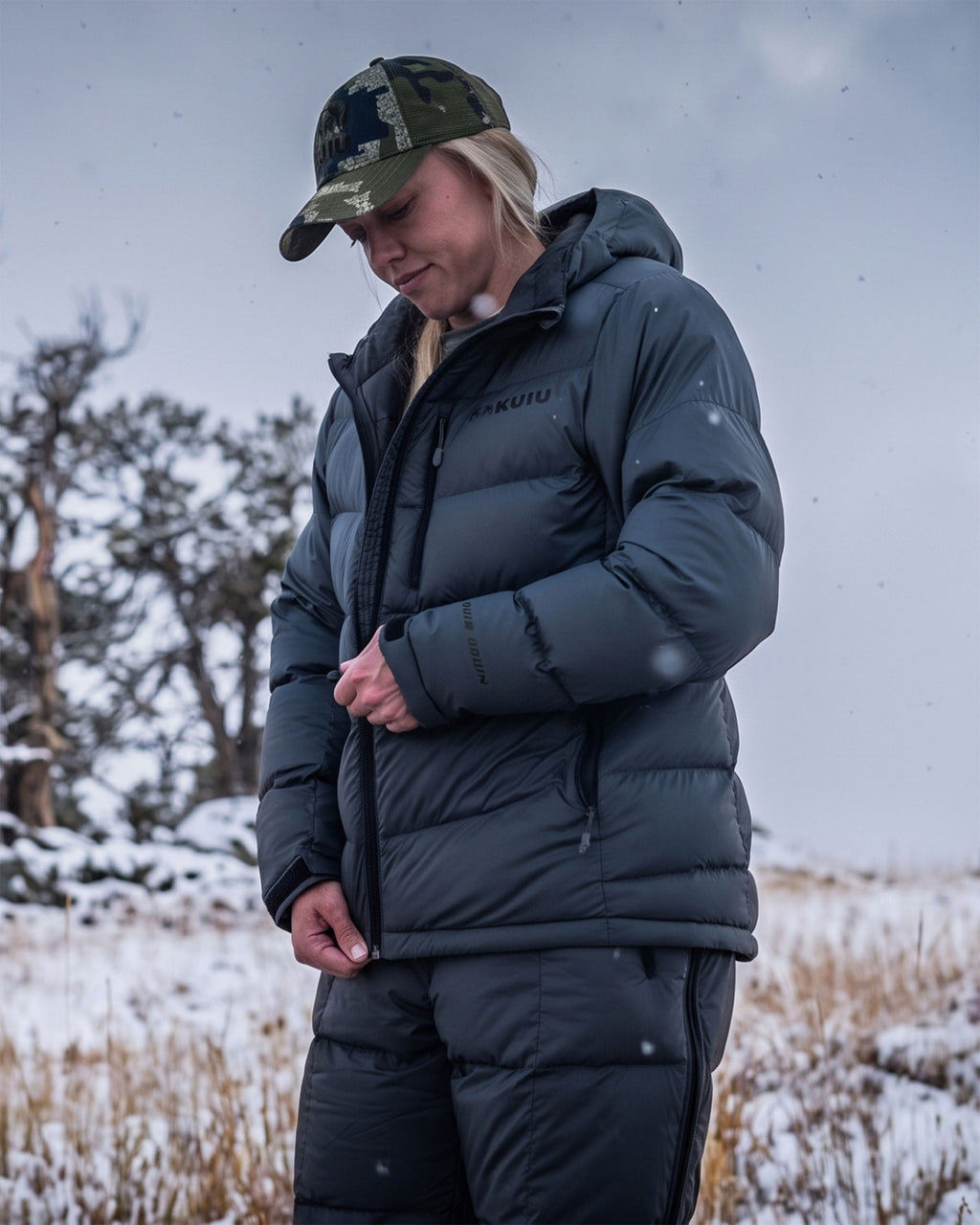 Women's Super Down PRO Hooded Jacket | Verde